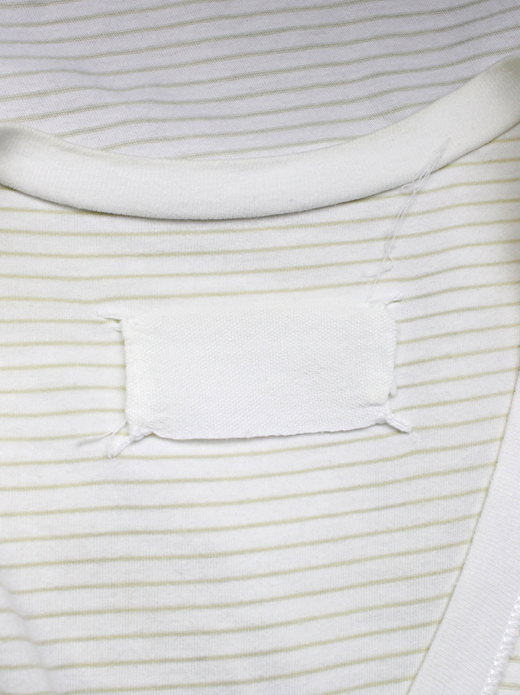 vintage Maison Martin Margiela white inside out top hanging on the front of the body spring 2003 (13)
