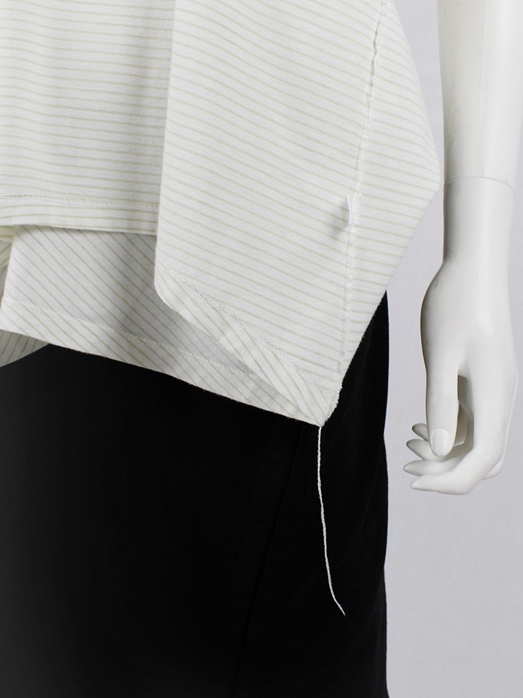 vintage Maison Martin Margiela white inside out top hanging on the front of the body spring 2003 (3)