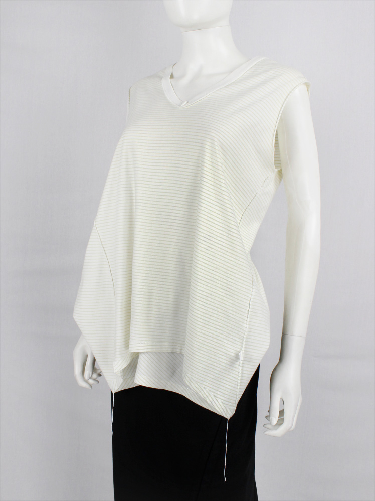 vintage Maison Martin Margiela white inside out top hanging on the front of the body spring 2003 (6)