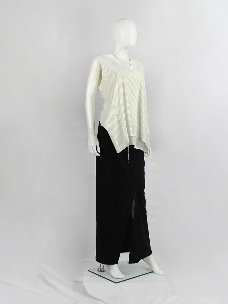 vintage Maison Martin Margiela white inside out top hanging on the front of the body spring 2003 (8)