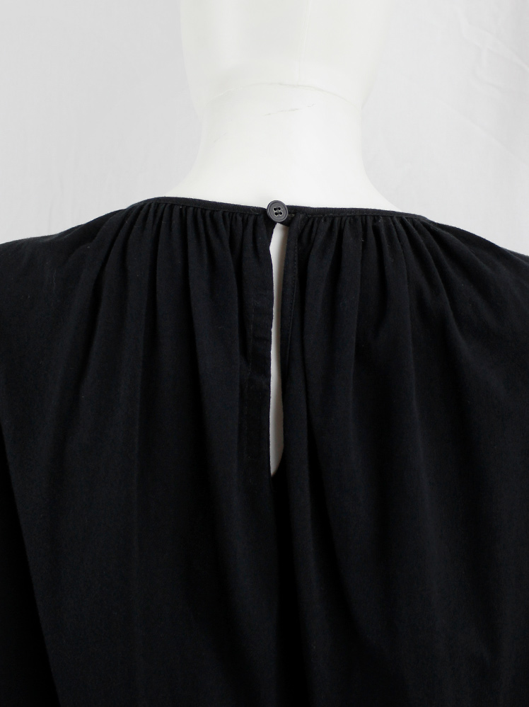 vintage Rick Owens lilies black lobster dress with pleated front and draped back (11)