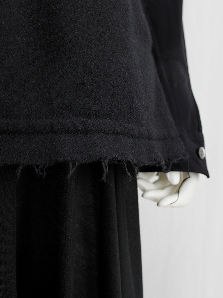 Michiko by Y’s black double skirt with wool corset and flared underskirt (4)