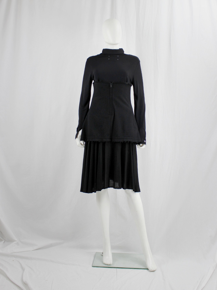 Michiko by Y’s black double skirt with wool corset and flared underskirt (5)
