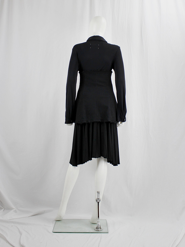Michiko by Y’s black double skirt with wool corset and flared underskirt (7)