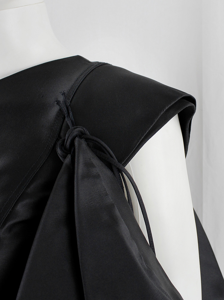 Rick Owens FAUN black geometric vest with hanging sea sponges or bells spring 2015 (14)