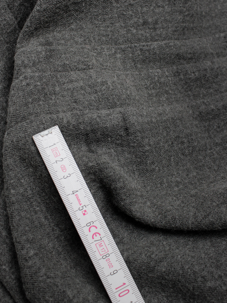 vintage Junya Watanabe grey deformed wide bell skirt with diagonal seams spring 2002 (8)