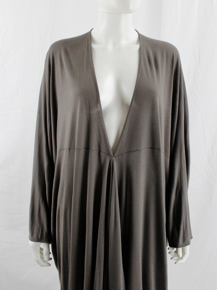 vintage Rick Owens ISLAND brown draped batwing dress with spring 2013 (2)