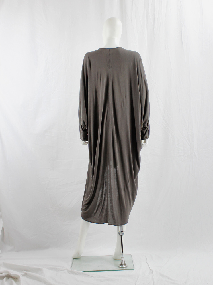 vintage Rick Owens ISLAND brown draped batwing dress with spring 2013 (5)