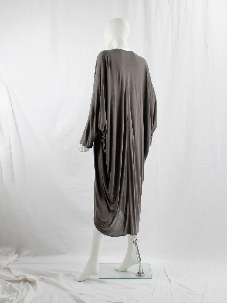 vintage Rick Owens ISLAND brown draped batwing dress with spring 2013 (6)