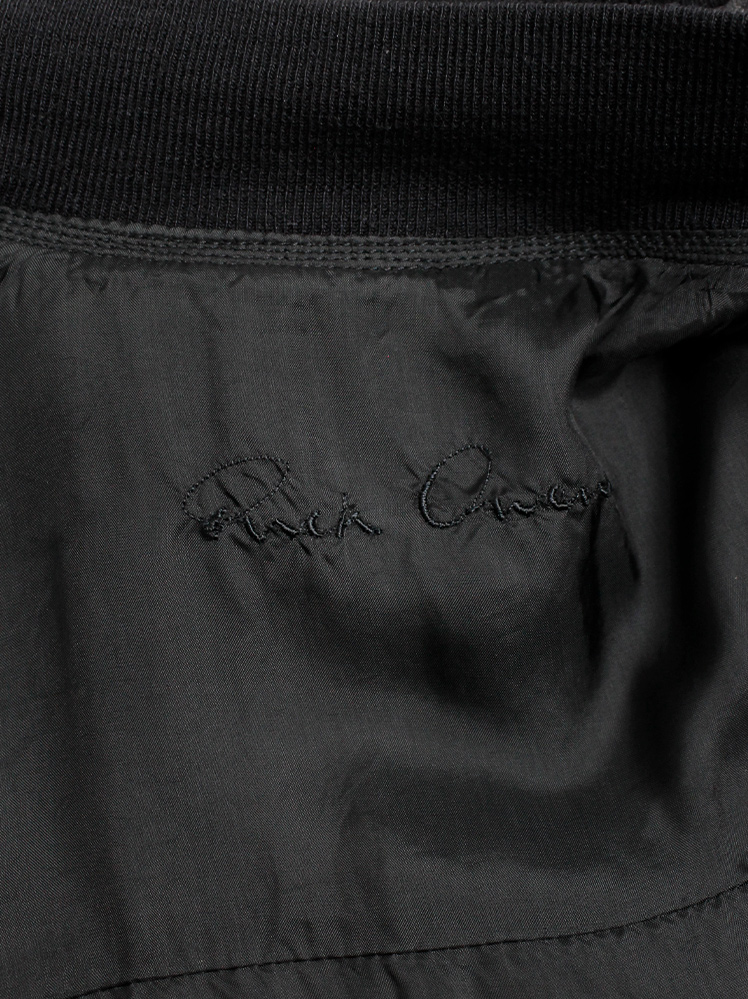 vintage Rick Owens SUKERBALL black leather bomber jacket with pleated back spring 2003 (16)