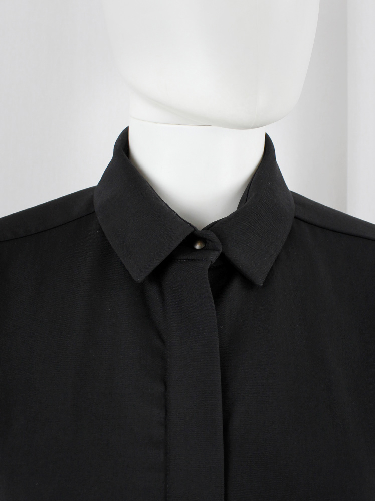 Anthony Vaccarelly dark navy shirt with brass buttons and metal sleeve decoration spring 2015 (3)