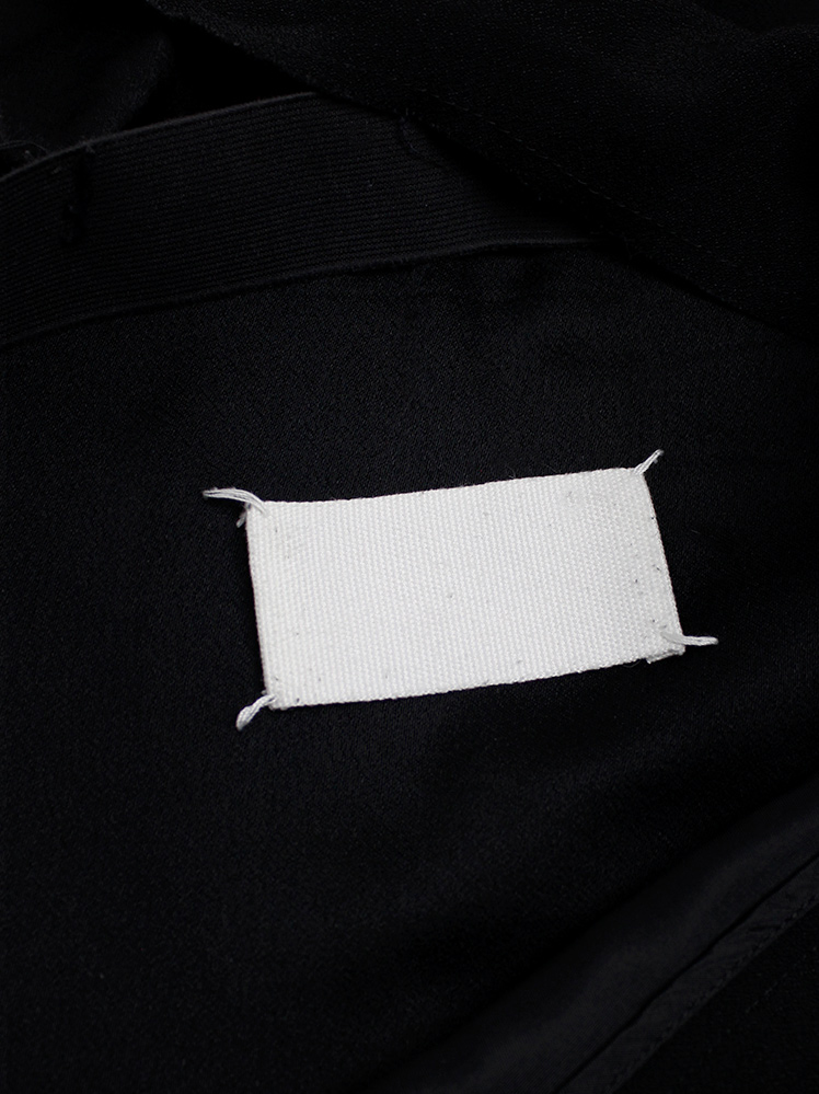 vintage Maison Martin Margiela black long asymmetric skirt torn from the fabric roll spring 2006 (15)
