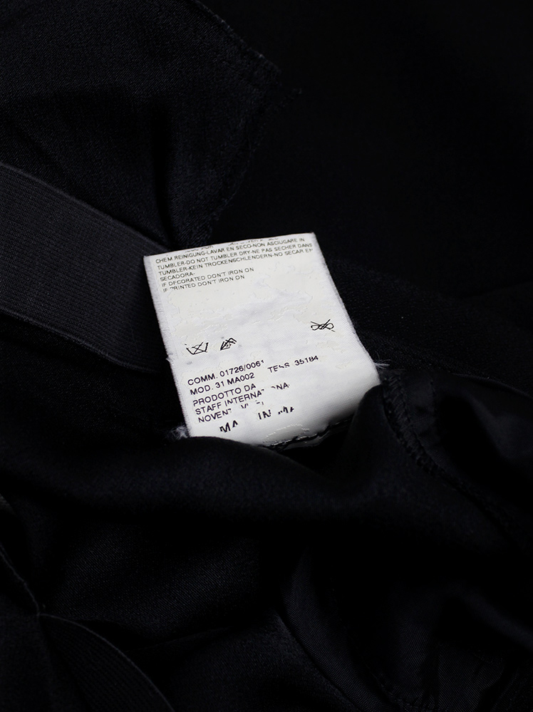 vintage Maison Martin Margiela black long asymmetric skirt torn from the fabric roll spring 2006 (17)