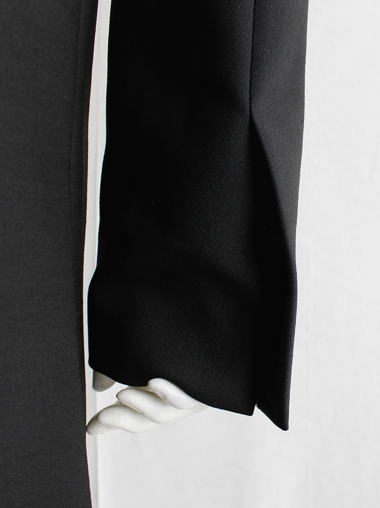 vintage Olivier Theyskens black oversized blazer with asymmetric hook closure (10)
