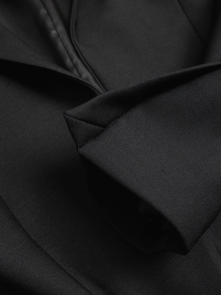 vintage Olivier Theyskens black oversized blazer with asymmetric hook closure (13)