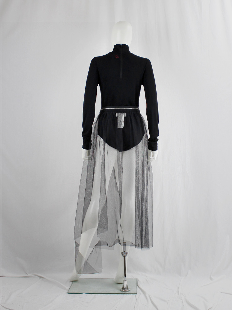 vintage af Vandevorst black bodysuit with turtleneck and long sleeves (8)