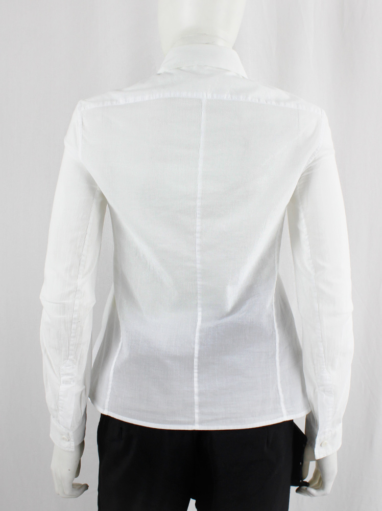 Ann Demeulemeester white shirt with semi-detacheable side panels (9)