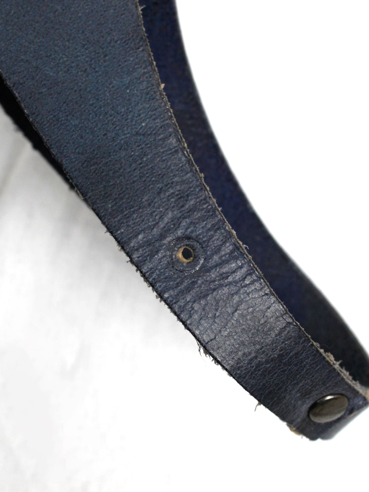 vintage A.F. Vandevorst blue leather bondage harness with studs spring 2015 (17)
