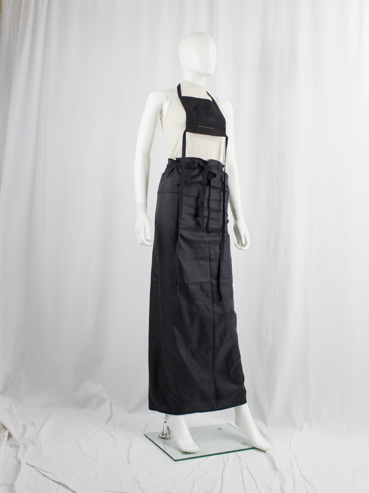 vintage Maison Martin Margiela 6 black apron with chest number fall 1994 re-edition (12)