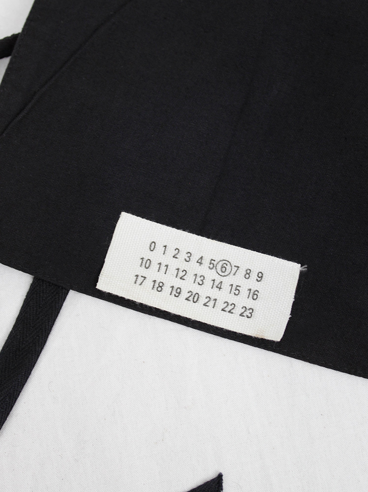 vintage Maison Martin Margiela 6 black apron with chest number fall 1994 re-edition (6)