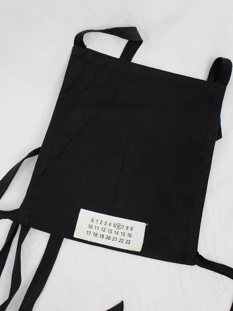 vintage Maison Martin Margiela 6 black apron with chest number fall 1994 re-edition (7)