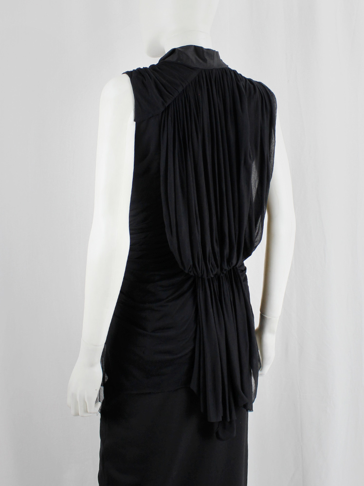 vintage Rick Owens ANTHEM black gathered and draped top with Madame Grès-style pleating spring 2011 (11)