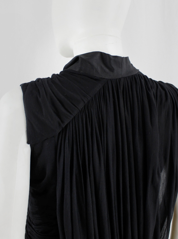 vintage Rick Owens ANTHEM black gathered and draped top with Madame Grès-style pleating spring 2011 (12)