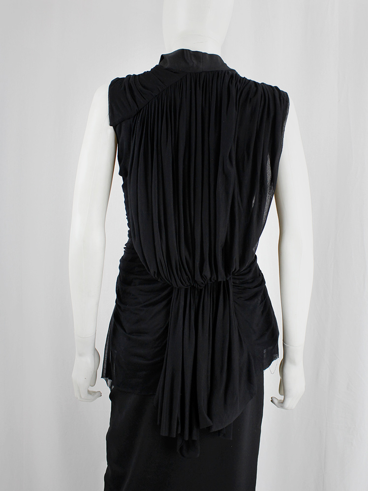 vintage Rick Owens ANTHEM black gathered and draped top with Madame Grès-style pleating spring 2011 (13)