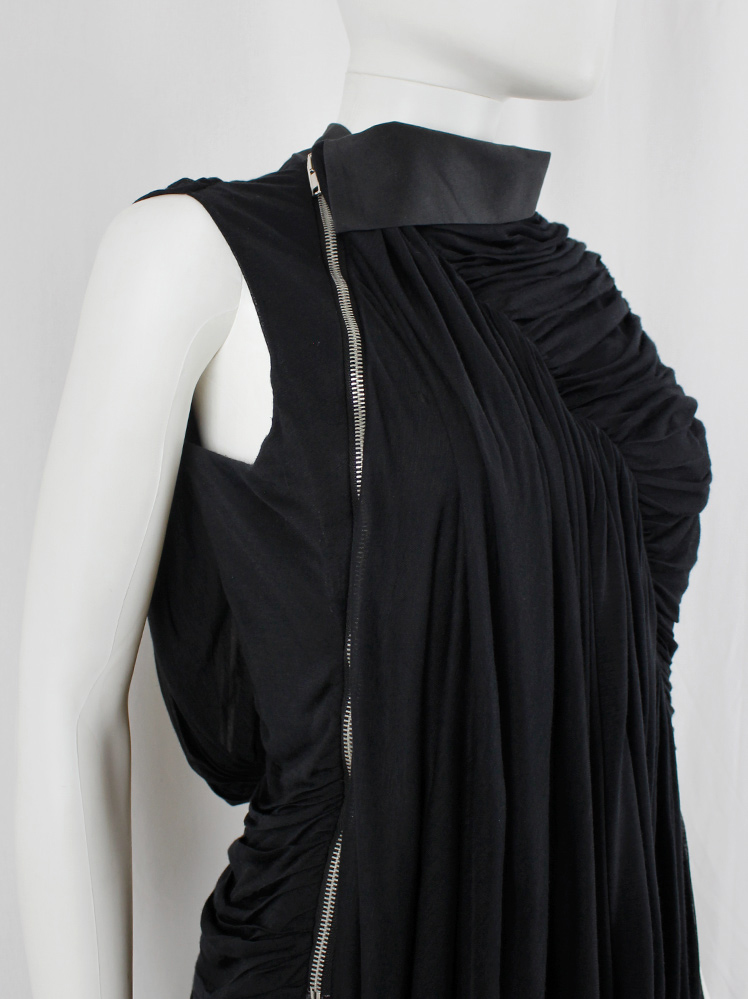 vintage Rick Owens ANTHEM black gathered and draped top with Madame Grès-style pleating spring 2011 (4)