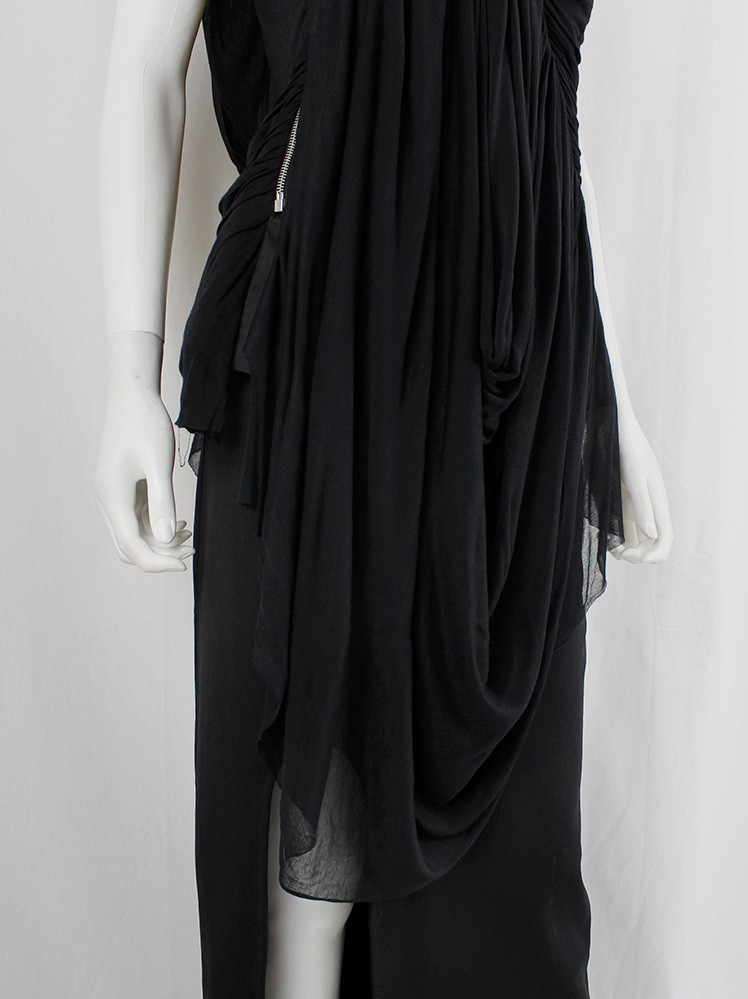 vintage Rick Owens ANTHEM black gathered and draped top with Madame Grès-style pleating spring 2011 (6)