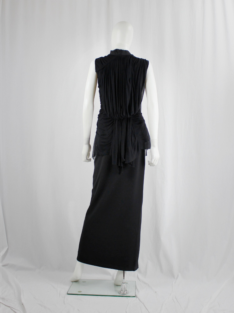 vintage Rick Owens ANTHEM black gathered and draped top with Madame Grès-style pleating spring 2011 (9)