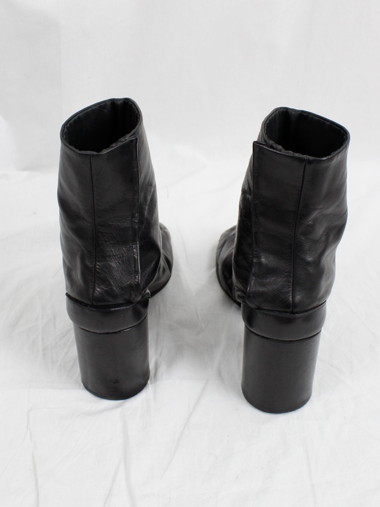 vintage Maison Martin Margiela black classic tabi boots with cylinder heel 1990s 90s (7)