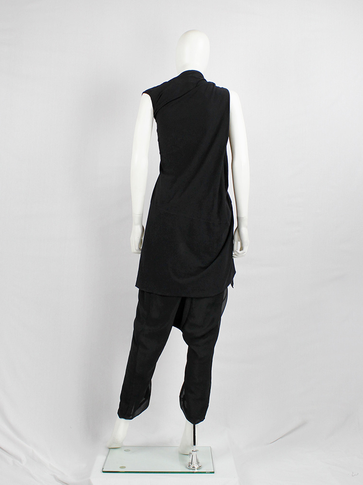 vintage Rick Owens DRKSHDW brown tornado top with asymmetric pleated bust and draping (9)