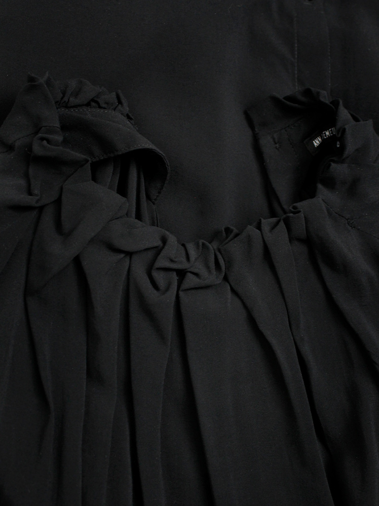 vintage Ann Demeulemeester black maxi dress with buttons along the full back spring 2019 (7)