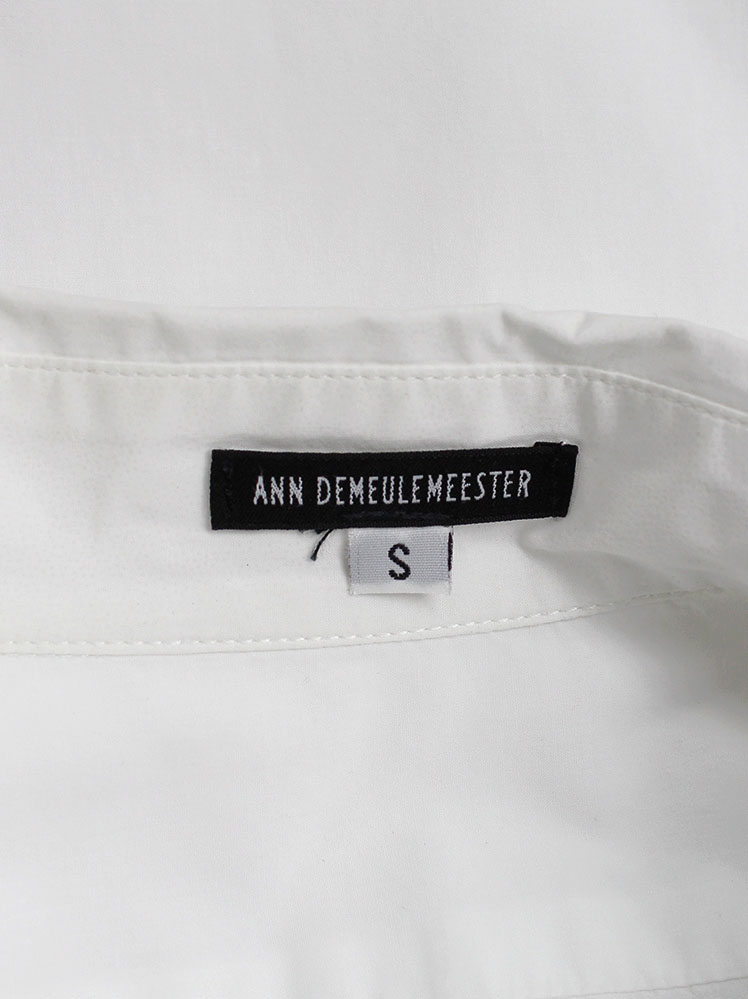 vintage Ann Demeulemeester white shirt with front buttons half covered by a button flap (14)