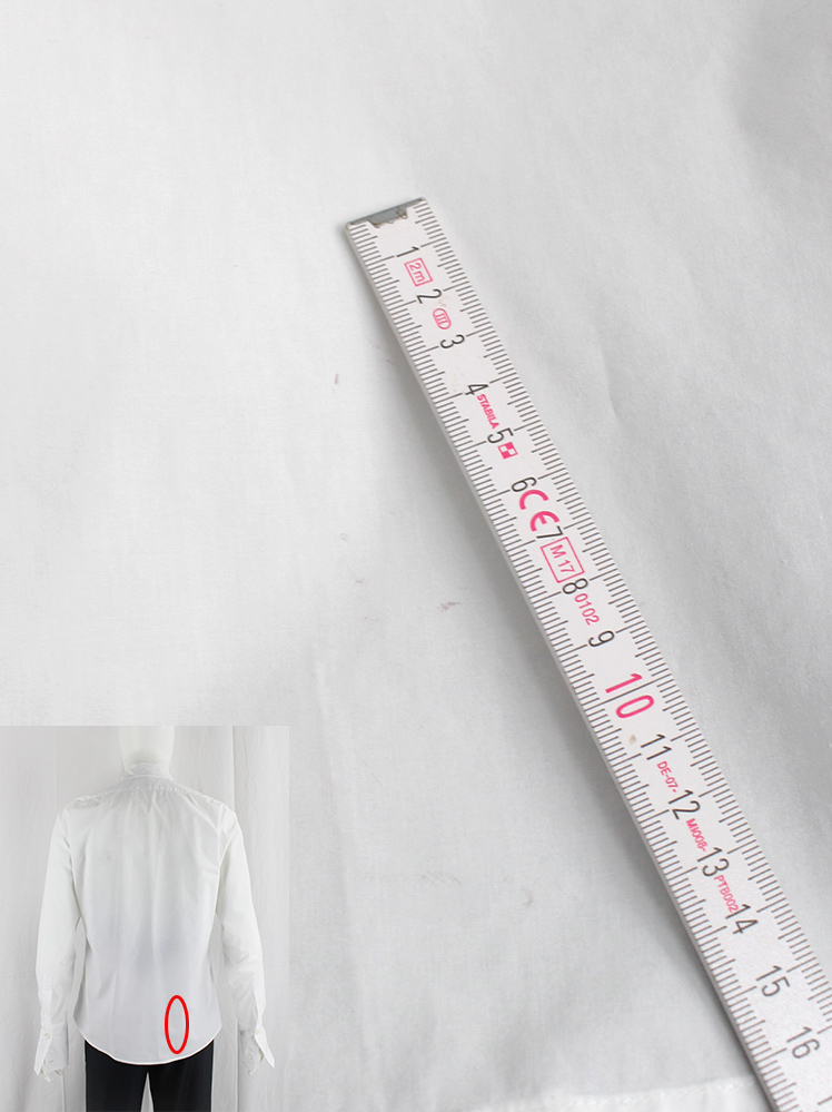 vintage Ann Demeulemeester white shirt with front buttons half covered by a button flap (17)