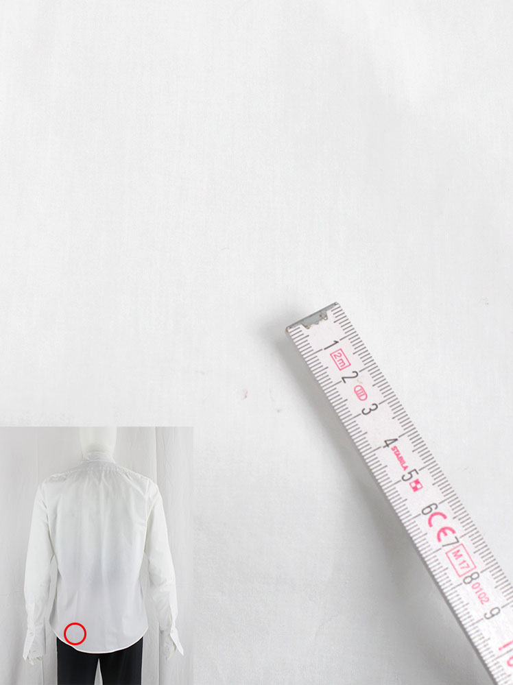 vintage Ann Demeulemeester white shirt with front buttons half covered by a button flap (18)