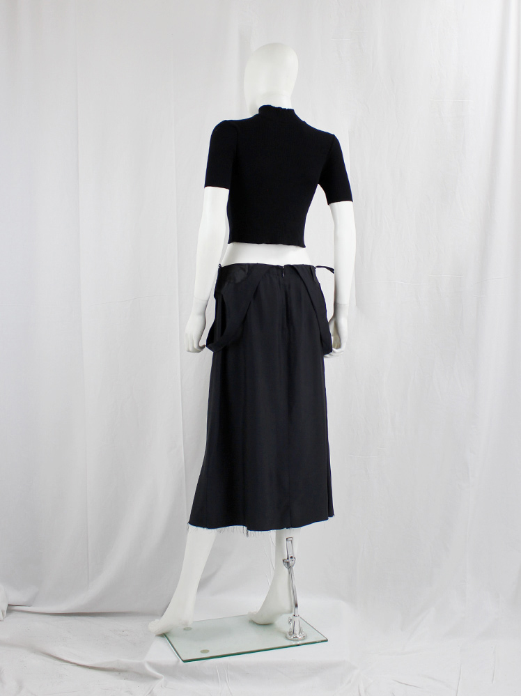 vintage Maison Martin Margiela black dress worn folded down as a skirt spring 2003 (10)