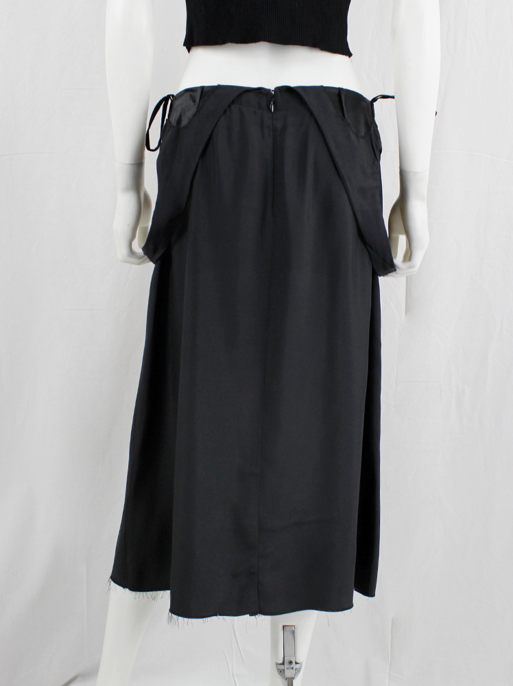 vintage Maison Martin Margiela black dress worn folded down as a skirt spring 2003 (14)