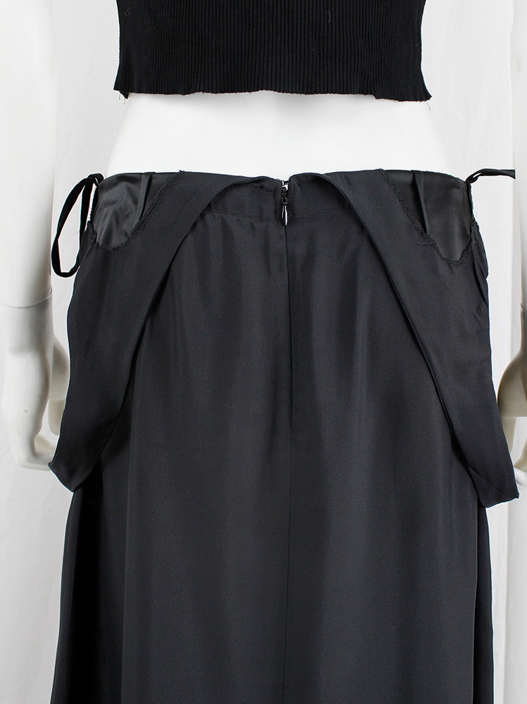 vintage Maison Martin Margiela black dress worn folded down as a skirt spring 2003 (15)