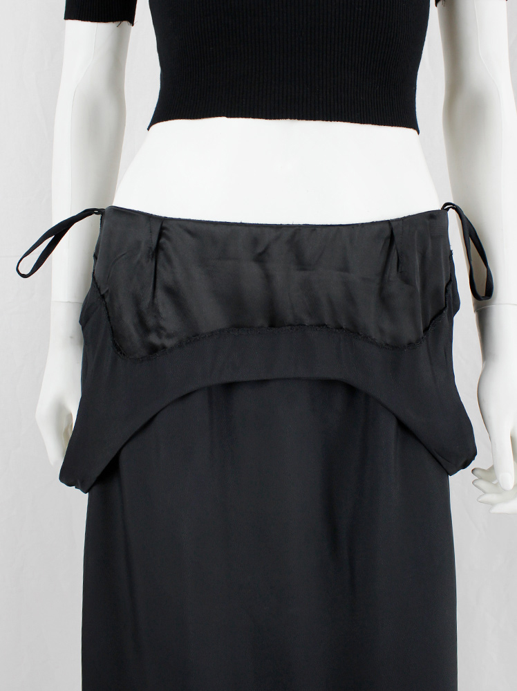 vintage Maison Martin Margiela black dress worn folded down as a skirt spring 2003 (6)