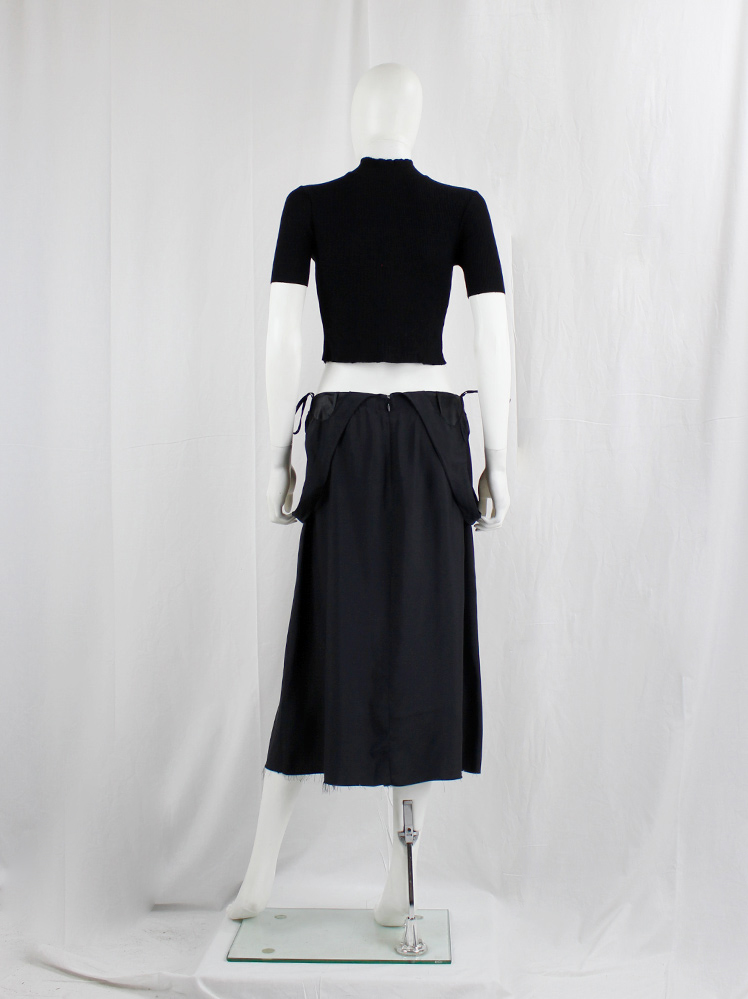 vintage Maison Martin Margiela black dress worn folded down as a skirt spring 2003 (9)