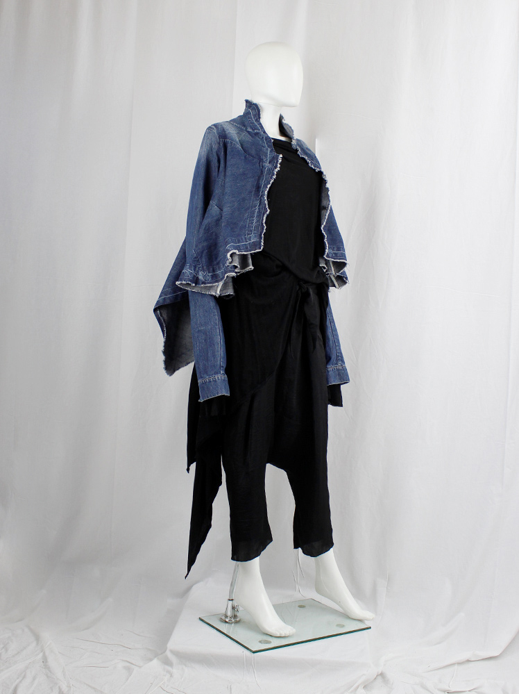vintage Rick Owens DRKSHDW denim jacket with flared design and ellipse back seams (4)