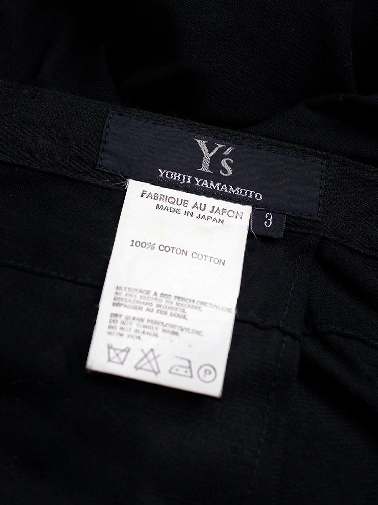 vintage Y’s Yohji Yamamoto black long skirt with pleating (8)