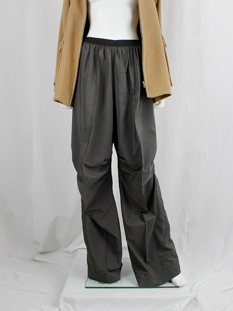 archive Maison Martin Margiela brown wide trousers with stretched out knees fall 1996 (1)