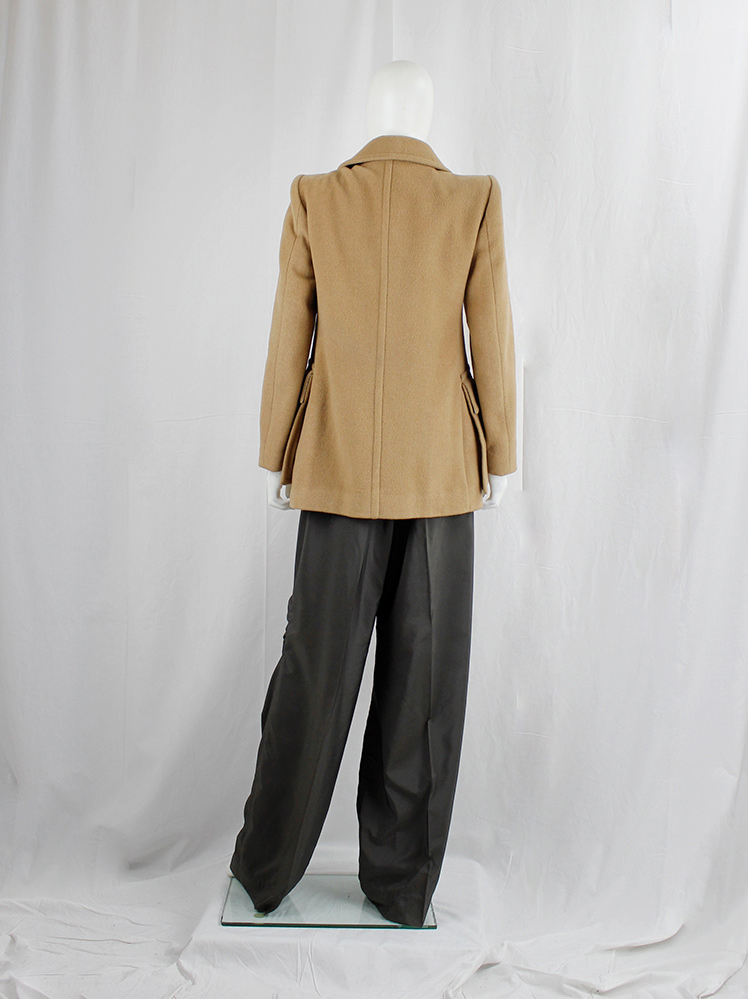 archive Maison Martin Margiela brown wide trousers with stretched out knees fall 1996 (10)