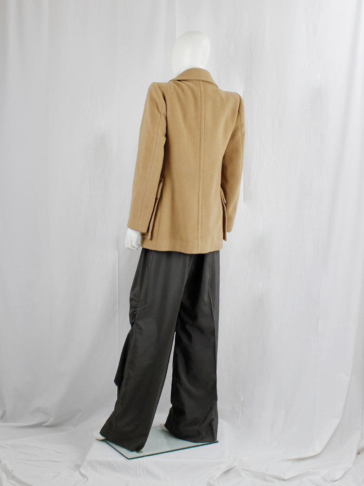 archive Maison Martin Margiela brown wide trousers with stretched out knees fall 1996 (11)