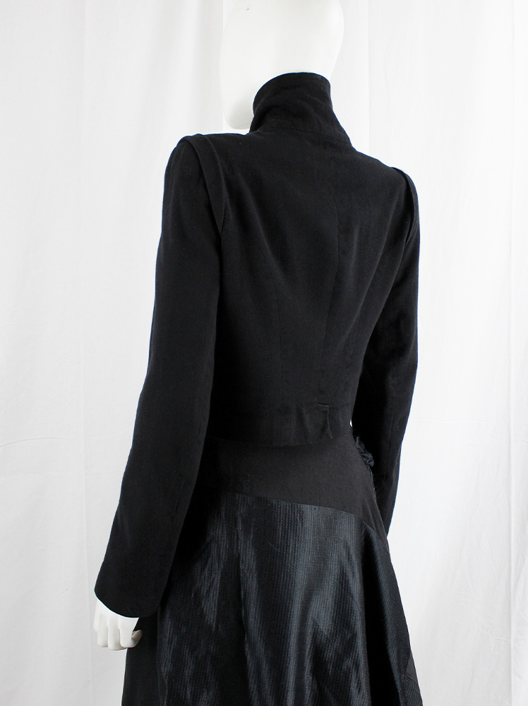 vintage Ann Demeulemeester short jacket with curved front button closure fall 2006 (10)