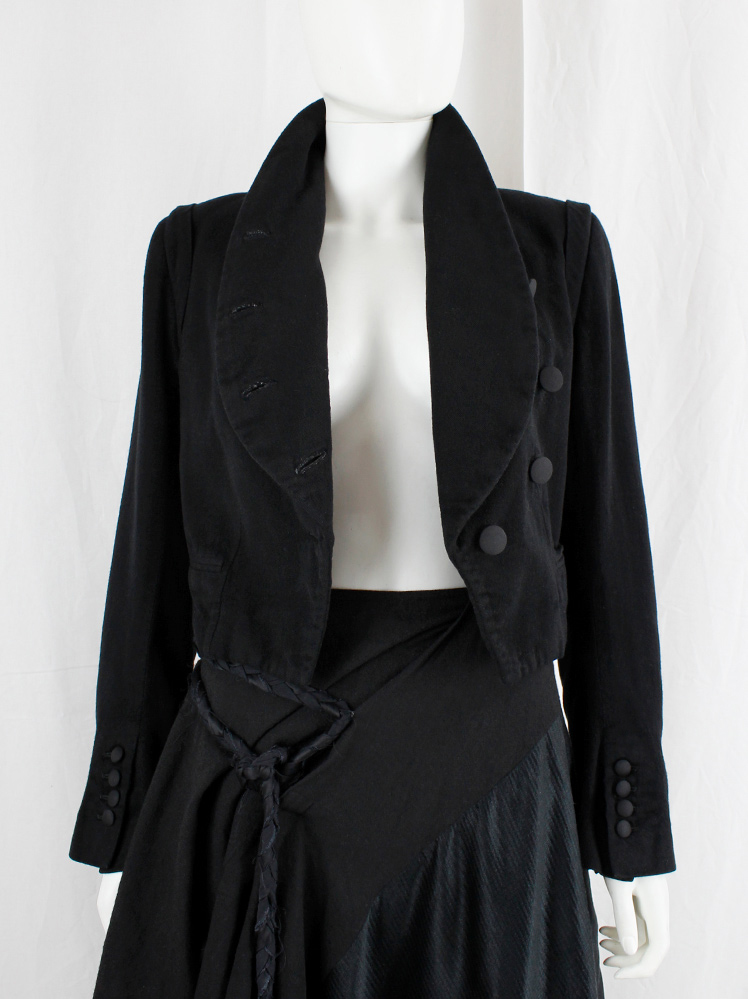 vintage Ann Demeulemeester short jacket with curved front button closure fall 2006 (11)