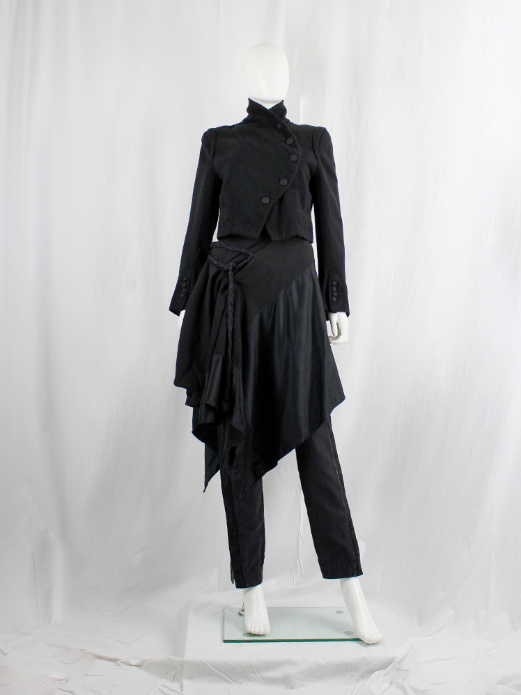 vintage Ann Demeulemeester short jacket with curved front button closure fall 2006 (6)